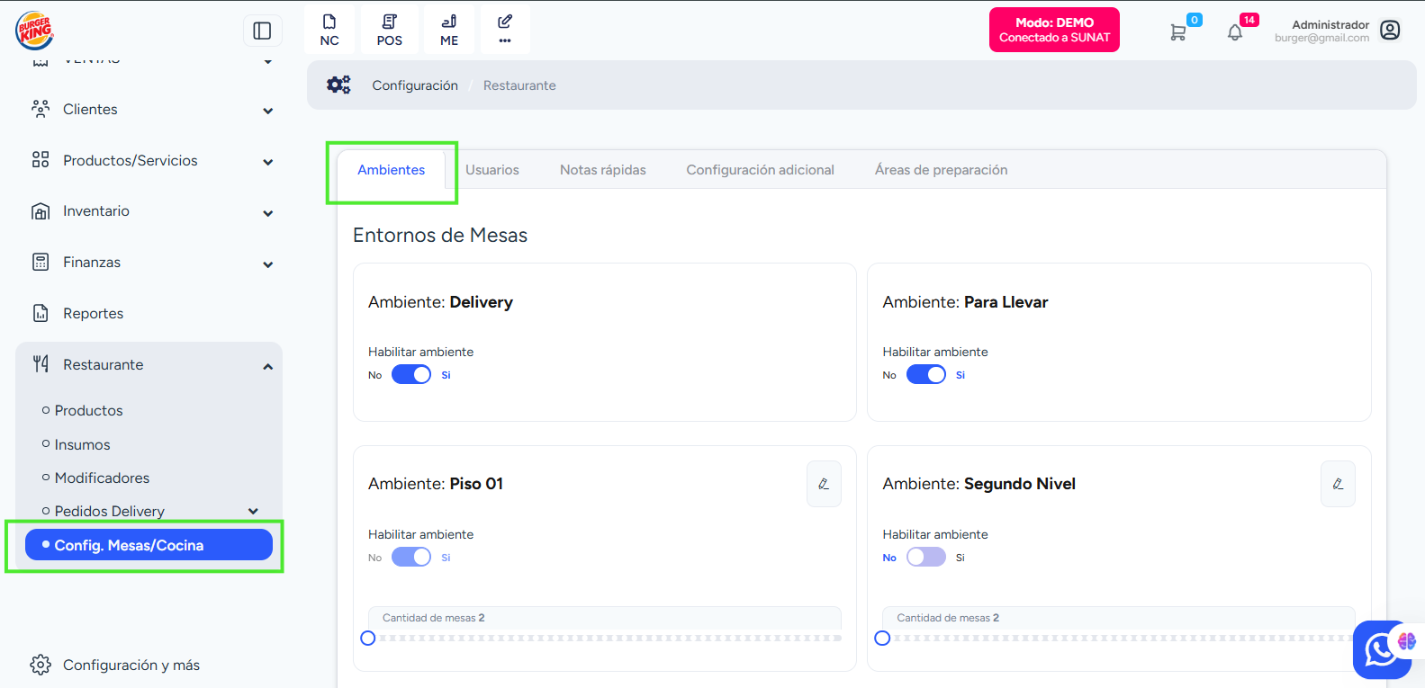 Módulo de Ambientes