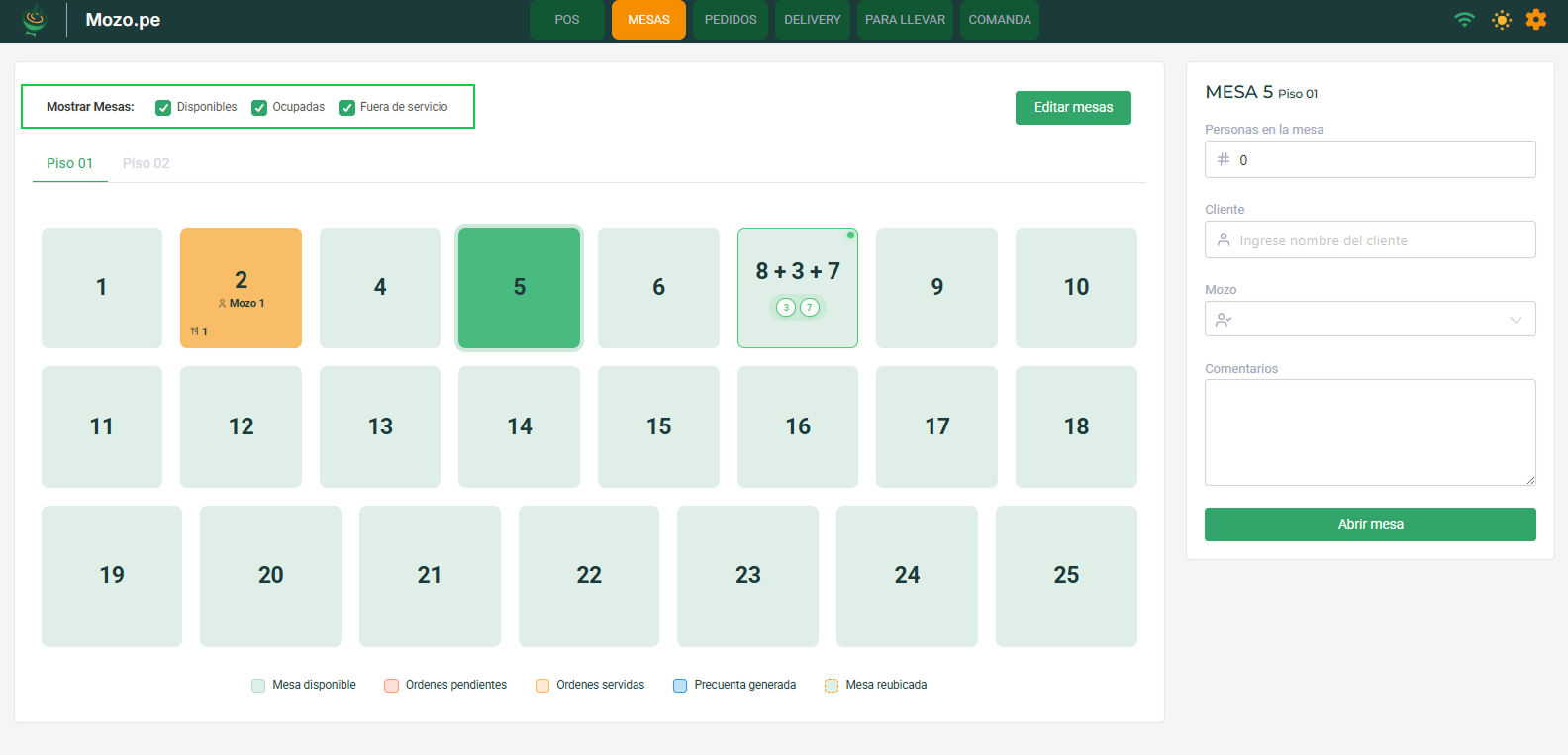 Filtros de visualización