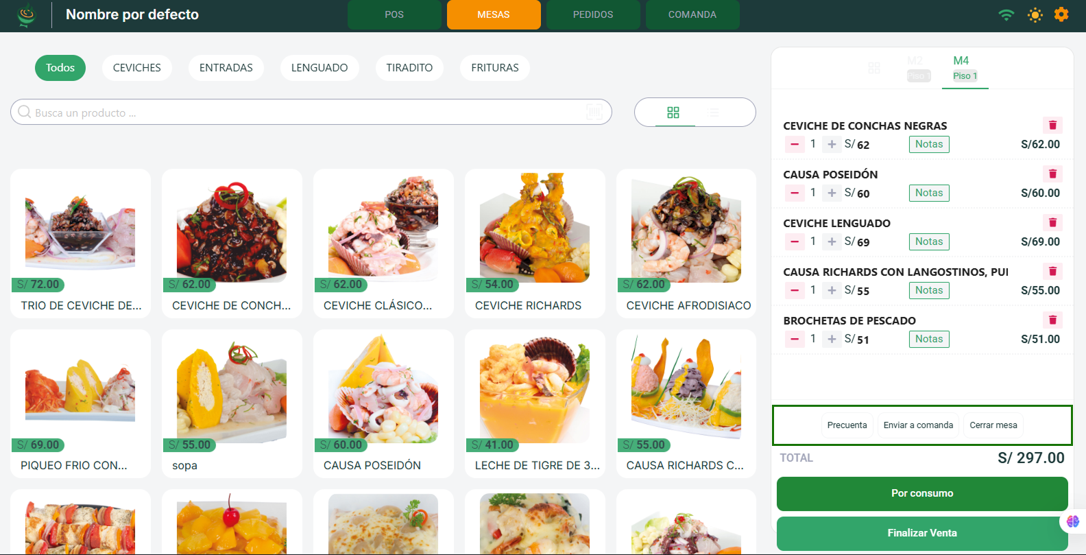 Opciones de gestión